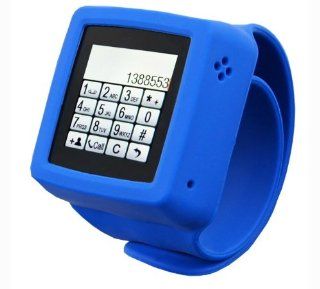 Watch Mq666a 1.5" TFT Touch Screen Watch Phone Snap on with Touch Screen with 3.2m Hd Camera for Iphone Bluetooth Fm Radio  Playback  blue Cell Phones & Accessories