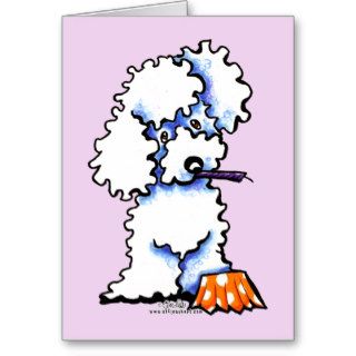 Cupcake Poodle Happy Bithday Personalized Greeting Greeting Cards