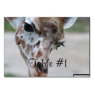 Cute Giraffe Table Card