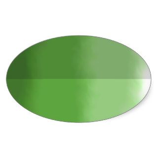 Green Leaf Oval Sticker