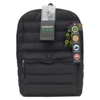 FAB Backpack With Earbuds   Black