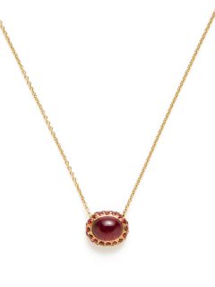 JT Classic Rubellite Cabochon & Spinel Oval Pendant Necklace by Jane Taylor