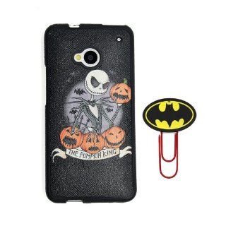 Euclid+   Black Jack and Pumpkins Style TPU Soft Case Cover for HTC One M7 with Batman Bookmark Cell Phones & Accessories