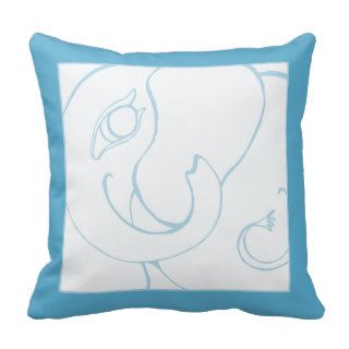 Elephant Outline Pillow