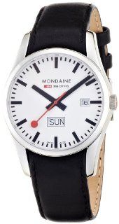 Mondaine Men's A667.30340.11SBB Retro Gents Day Date Leather Band Watch at  Men's Watch store.