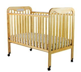 Dream On Me Bristol 2 in 1 Convertible Crib, Natural  Mini Crib  Baby