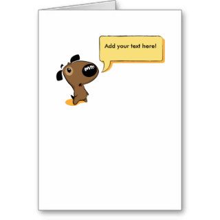 Talking Dog Template Greeting Card