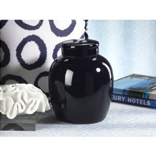 Barclay Butera Seaside Covered Ceramic Jar, Navy   Cookie Jars