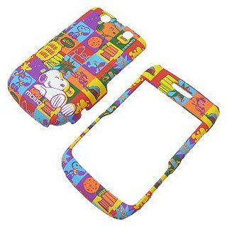 Peanuts Shield Protector Case for BlackBerry Bold 9700, Snoopy w/ Color Squares Cell Phones & Accessories