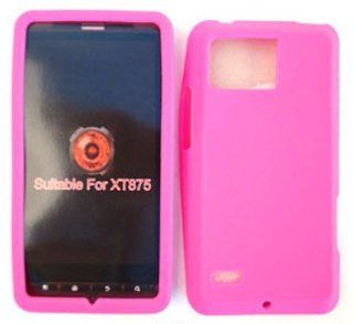 Motorola Bionic XT875 Deluxe Silicone Skin, Magenta Jelly Silicon Case, Cover ,Faceplate, SnapOn, Protector Cell Phones & Accessories