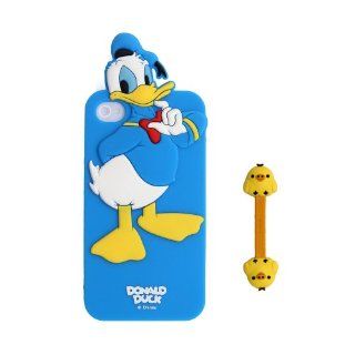 Euclid+   Blue Donald Duck Style Silicone Soft Case Cover for Apple iPhone 4 4s 4th 4g 4Generation with Cartoon Chicken Cable Tie Cell Phones & Accessories