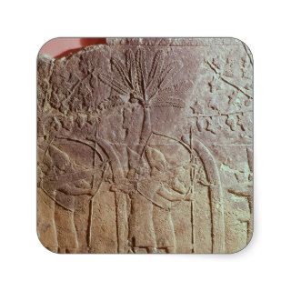 The Siege of Alammu by the army of Sennacherib Square Stickers