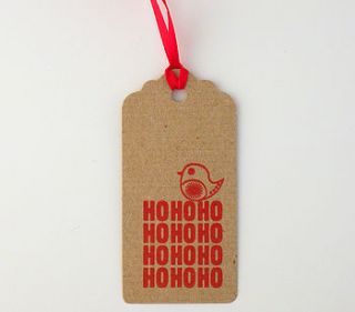 'hohoho' christmas gift tag set by allihopa