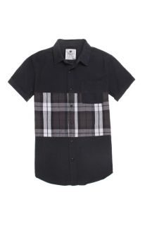 Mens On The Byas Shirts   On The Byas Spencer Pieced Short Sleeve Woven Shirt