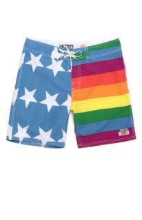 Mens Ambsn Board Shorts   Ambsn Rainbow Boardshorts