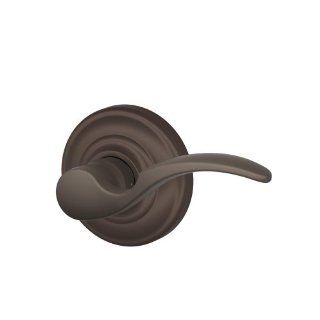 Schlage St.Annes Right Hand Dummy Lever, Andover Rose, Oil Rubbed Bronze   Door Levers  