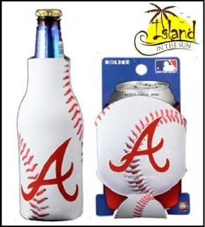 (2) ATLANTA BRAVES MLB BASEBALL CAN & BOTTLE KOOZIE  Sports Fan Cold Beverage Koozies  Sports & Outdoors