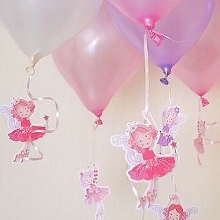 pack of eight fairy princess balloon hangers by happi yumi