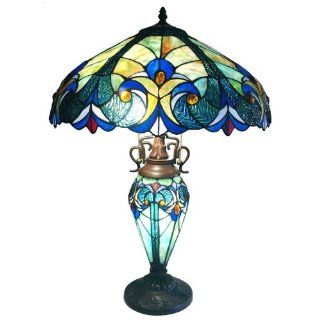 Chloe Lighting CH18A681DT 3 Light Victorian Double Lit Table Lamp   Tiffany Lamps  