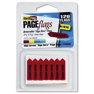 Removable "Sign Here" Mini Arrows, 5/16"x1 1/4", Assorted Colors, 120/Pack RET72020  Sticky Document Flags 