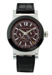 Android AD385BBN  Watches,Mens Volcano Swiss Multi Function Moonphase Brown MOP Dial, Casual Android Quartz Watches