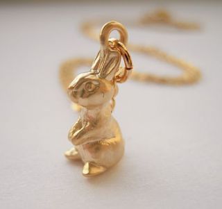 easter bunny necklace by la belle et la bete