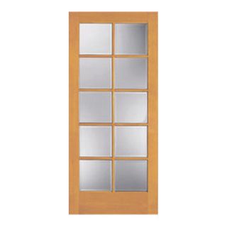 ReliaBilt 32 in x 80 in 10 Lite French Pine Solid Core Non Bored Interior Slab Door