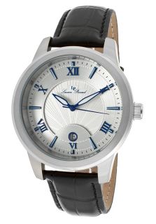 Lucien Piccard 10046 023S  Watches,Mens Pizzo Silver Dial Black Genuine Leather, Casual Lucien Piccard Quartz Watches