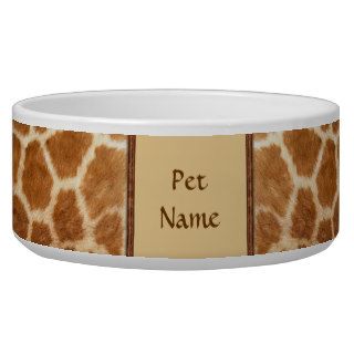 Posh Pet  Giraffe Pattern   Customize Dog Bowls