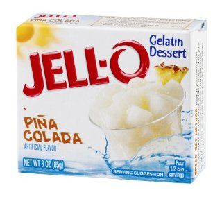 Jello Gelatin Dessert Pina Colada 3 Oz. Box  Gelatin Dessert Mixes  Grocery & Gourmet Food