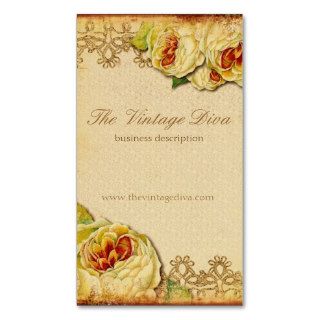 Vintage Floral Business Card Business Card Templates