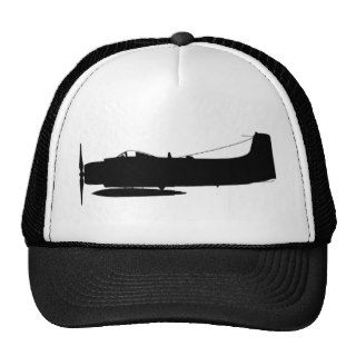 AD Skyraider Silhouette Trucker Hats
