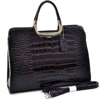 Exquisite Womens Designer Briefcase Laptop, Tablet, Ipad Bag (Black) Clothing