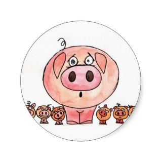 Six Little Pigs Stickers