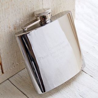engraved hip flask by highland angel