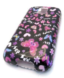 MetroPCS LG MS690 Optimus M Happy Day Butterfly HARD Gloss Design Accessory Case Skin Cover HARD Cell Phones & Accessories