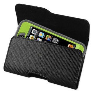 Kuteck� Black Leather Belt Holster Pouch Clip Fits For IPHONE 5S 5C 5G w/ Otterbox / Lifeproof / Mophie Juice Pack Air/Plus Case On. Includes A Black Stylus Pen Cell Phones & Accessories
