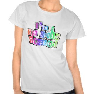 Bright Colors 5th Grade Teacher Tshirts