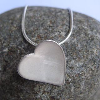 silver heart pendant by rachel baglin handmade silver