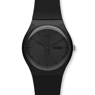 SWATCH SUOB702 black Rebel black dial silicone strap men watch NEW at  Men's Watch store.