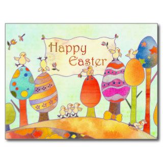 Little Chicks in Easter Land Postcard