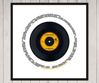 personalised celebration record print by yours for keeps