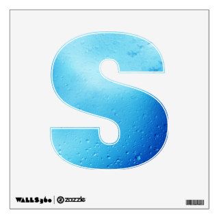Blue Water Letter S Alphabet Wall Decal