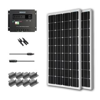 Solar Panel Starter Kit 200w With 2 100w Mono Sol Pan/ 20 Ad Kit/ 30a Chg Con/ Mc4 Br Conn/ Z Br