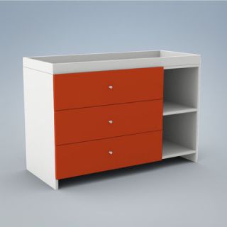 ducduc AJ 3 Drawer Changer AJ3DC FrSh W Dr Finish Orange