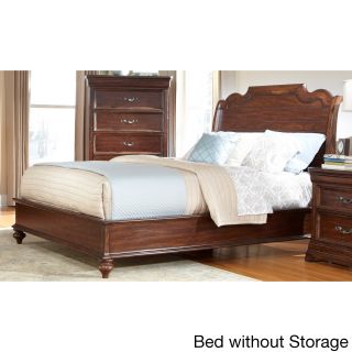Rockford International Senator Dark Brown Sleigh Bed With Optional Storage Brown Size Queen
