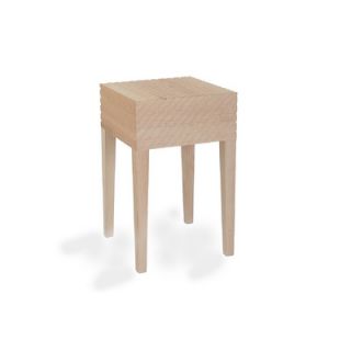 Manulution Quiet Accent Stool NLM1007 Carving Pattern Wormholes, Finish Maple
