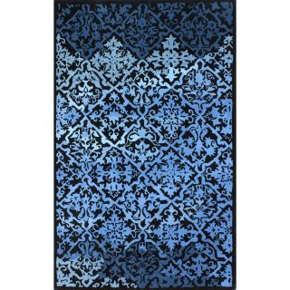 Nuloom Hand tufted Transitional Lattice Blue Wool Rug (76 X 96)