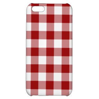 Red and White Gingham Pattern iPhone 5C Case