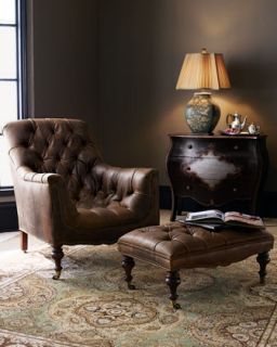 Tufted Ottoman   Old Hickory Tannery